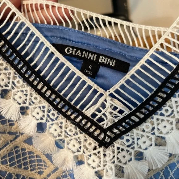 Gianni Bini Tiered blue dress size 4 - Picture 7 of 16